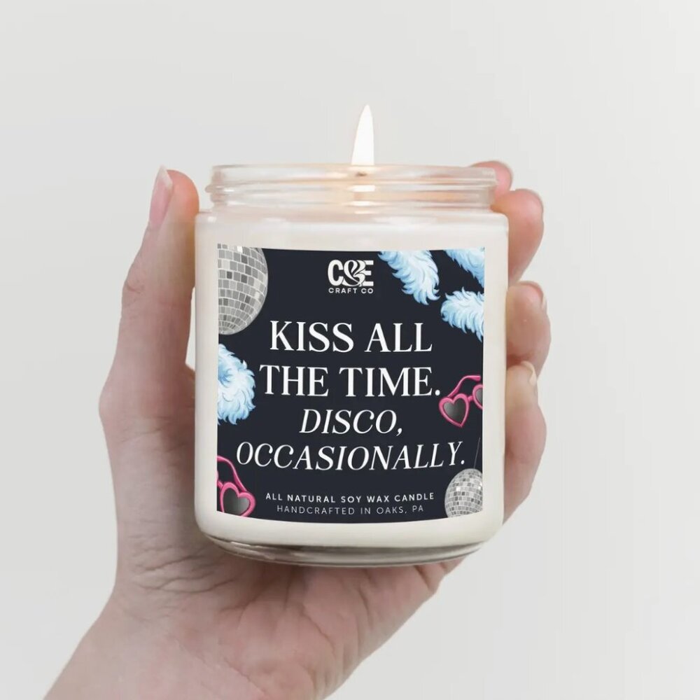 1 LEFT!! HARRY STYLES KISS ALL THE TIME DISCO OCCASIONALLY SOY CANDLE
